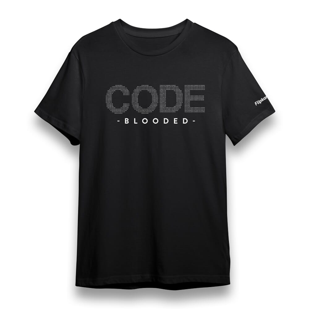 Code Blooded_23_7_19 Round Neck T-shirt - Black